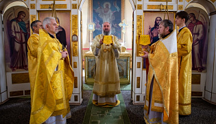 Архиепископ Юстиниан совершил Литургию в храме села Приютное 